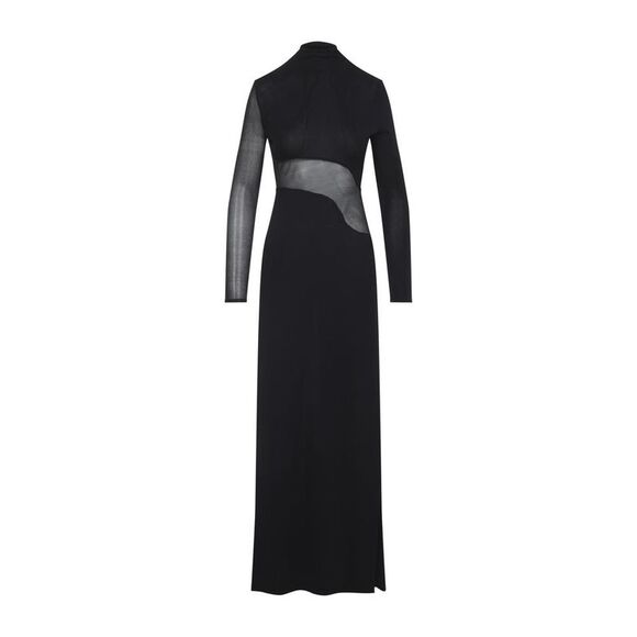 ALAIA Black Long Sleeve Cut-Out Maxi Dress Women BLACK Dresses